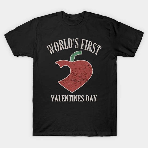 Funny Vintage World's First Valentines Day T-Shirt by Etopix